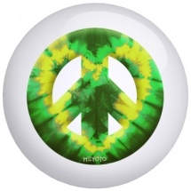 Green Yellow Heart Tie Dye