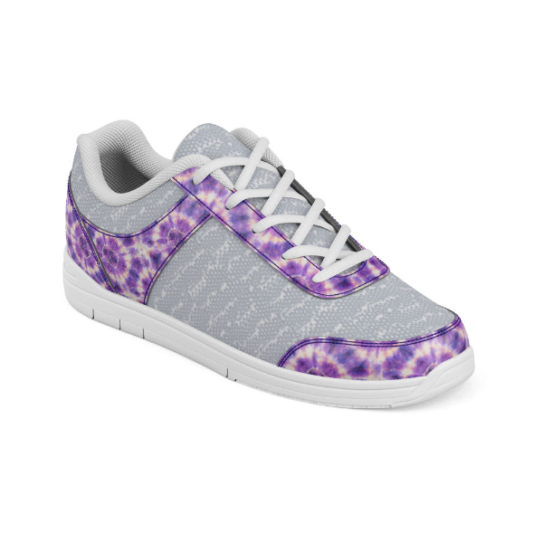 Light Grey And Purple Tie Dye