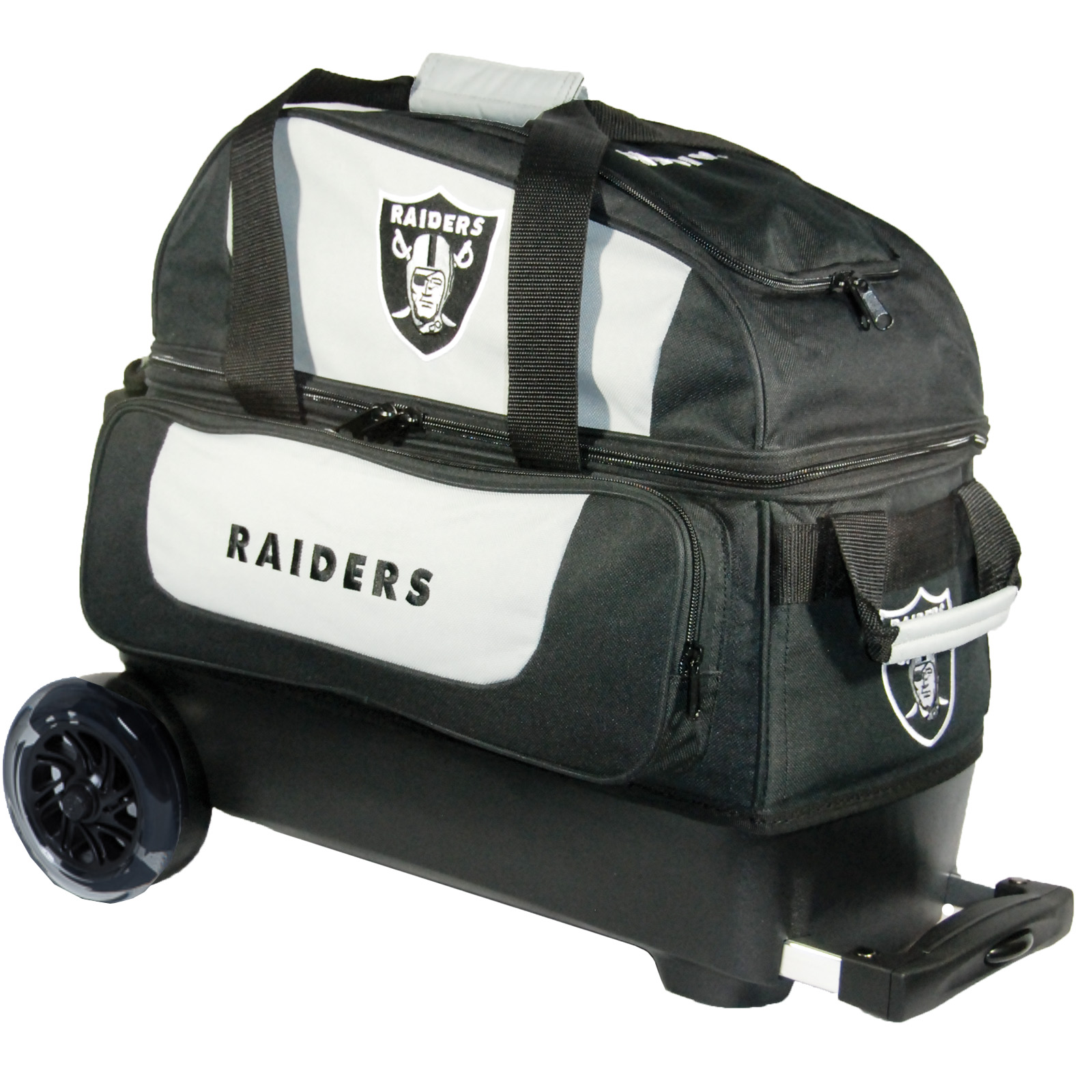 Las Vegas Raiders Double Roller Bag NFL 2 ball bowling bag