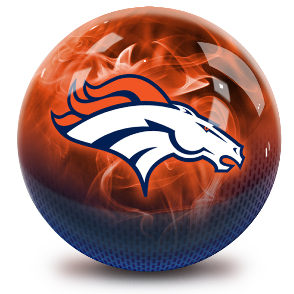 Denver Broncos regulation NFL bowing ball on fire design