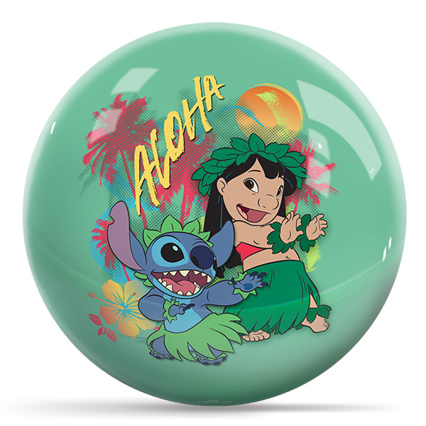 Disney characters Lilo & Stitch Aloha bowling ball polyester spare