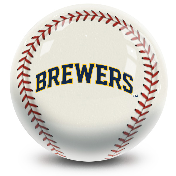 MLB Milwaukee Brewers baseball designed regulation size bowling ball