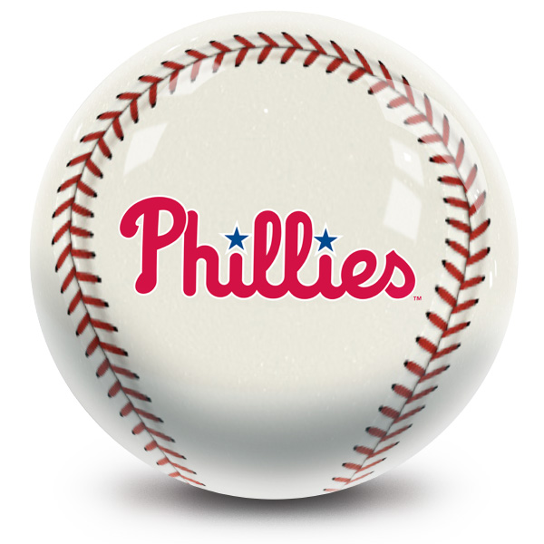 MLB Philadelphia Phillies baseball designed regulation size bowling ball