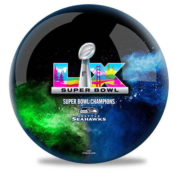 Super Bowl LX Champions Seattle Seahawks plastic bowling ball can