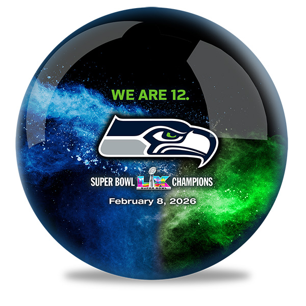 Super Bowl LX Champions Seattle Seahawks plastic bowling ball can