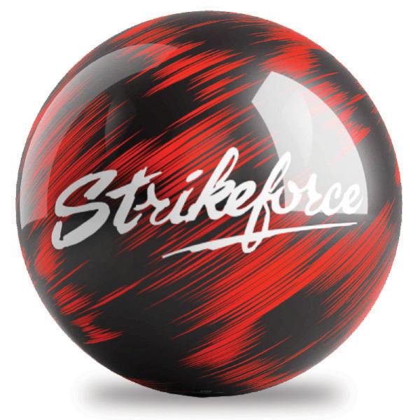 Strikeforce Red Scratch spare regulation size plastic bowling ball