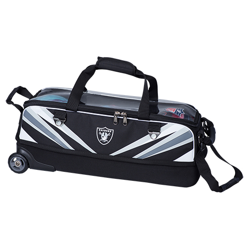 Las Vegas Raiders slim triple tote NFL team 3 ball bowling bag