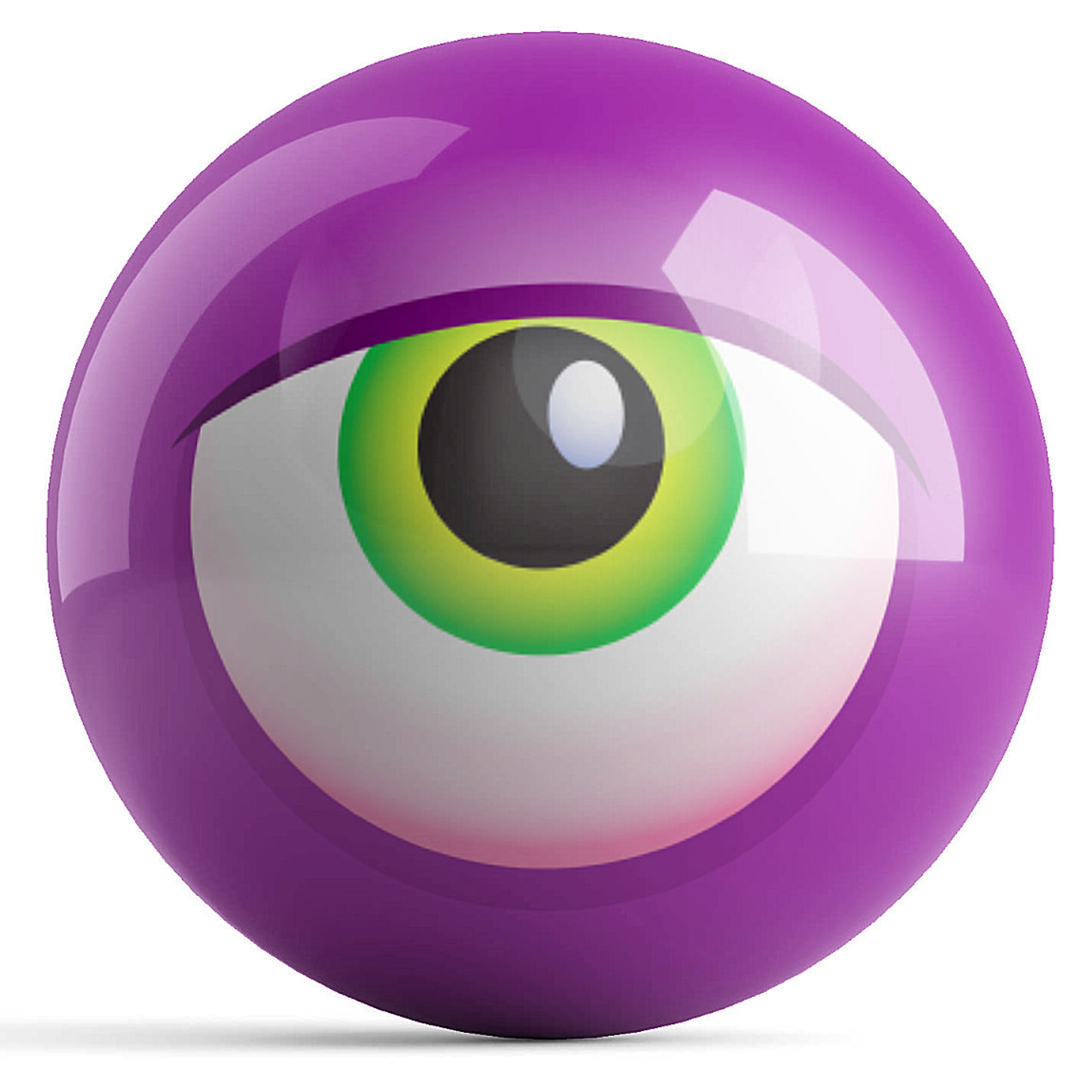 Monster Eyeball purple bowling ball