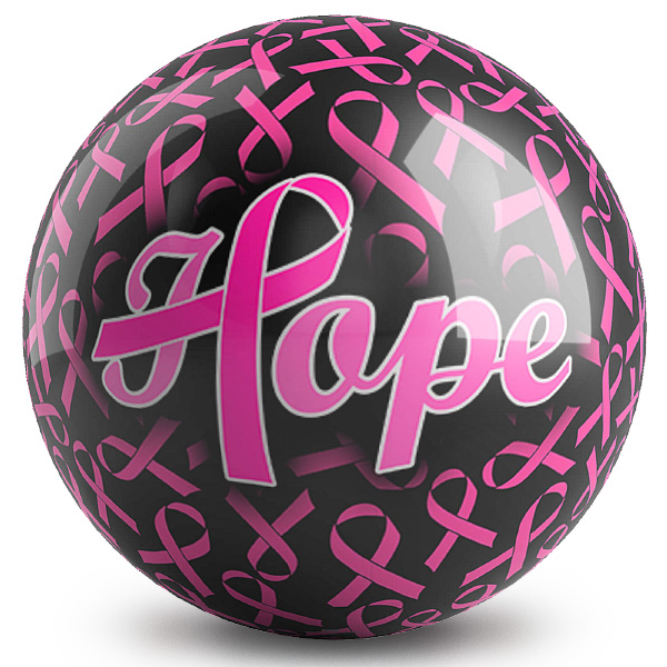 Pink Ribbons Hope regulation size bowling ball