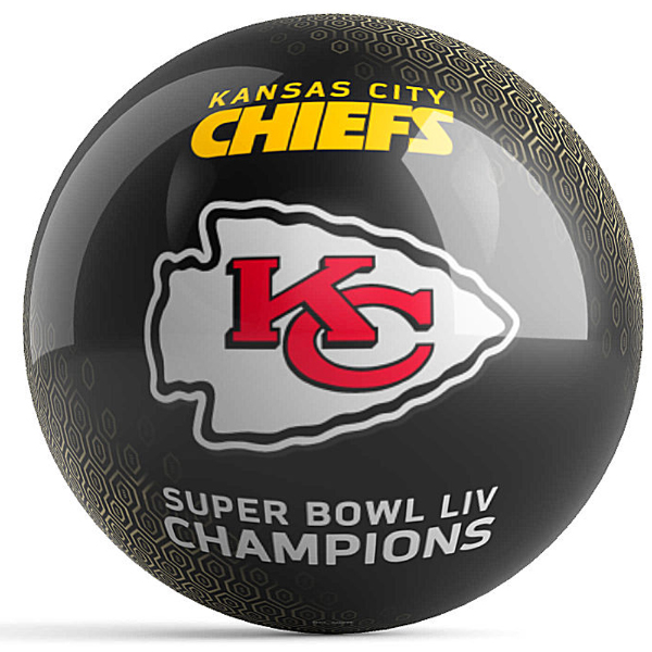 Super Bowl LIV Championship of the Kansas City Chiefs bowling ball NFL