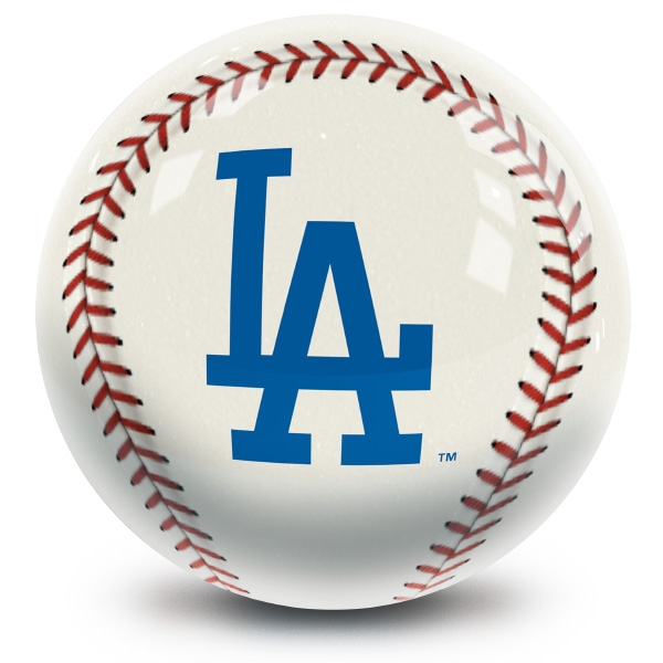 MLB Los Angeles Dodgers baseball designed regulation size bowling ball